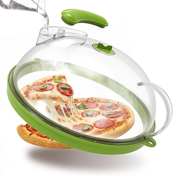 Microwave Food Cover with Steamer and Handle — Keep Your Microwave Clean, Your Food Moist