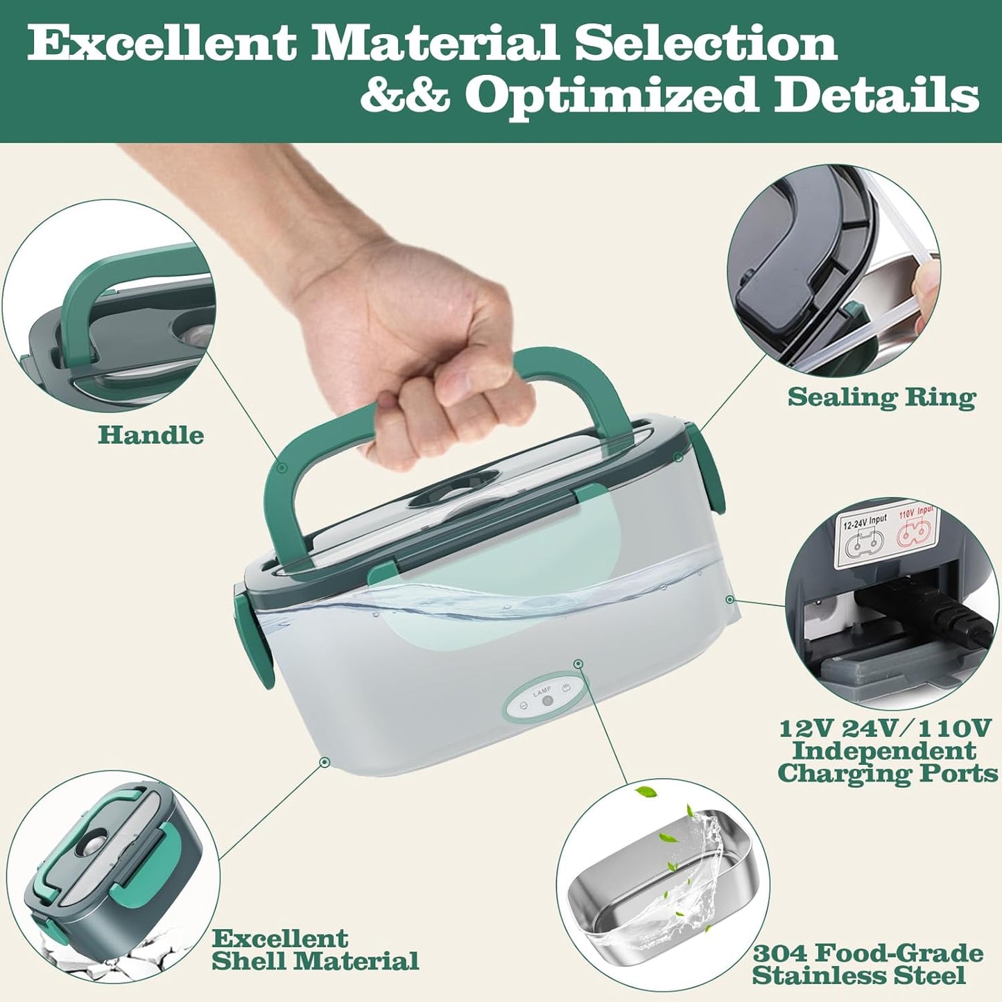 Electric Heated Lunch Box — Hot Meals Anywhere, No Microwave Needed