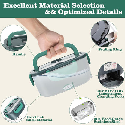 Electric Heated Lunch Box — Hot Meals Anywhere, No Microwave Needed