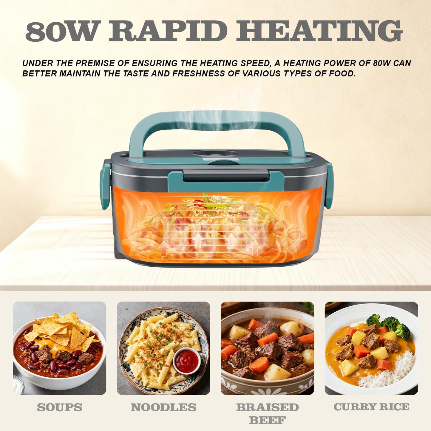 Electric Heated Lunch Box — Hot Meals Anywhere, No Microwave Needed