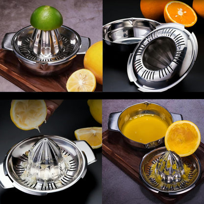 Stainless Steel Citrus Juicer Press — Heavy-Duty Manual Squeezer