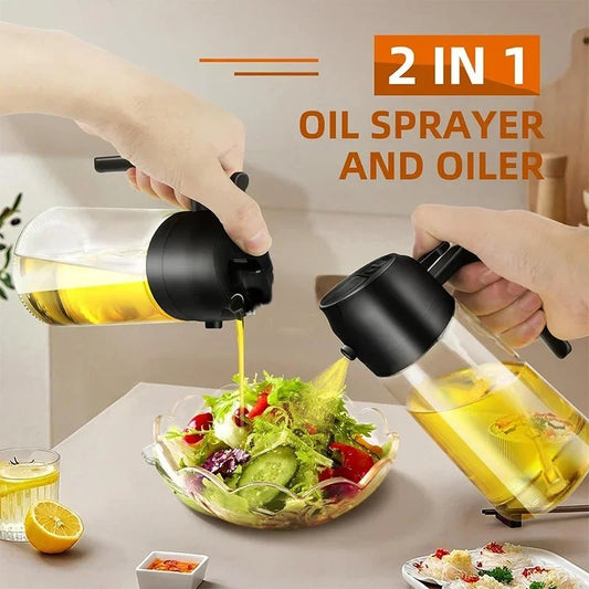 2-in-1 Oil Sprayer & Dispenser — Spray or Pour with Precision