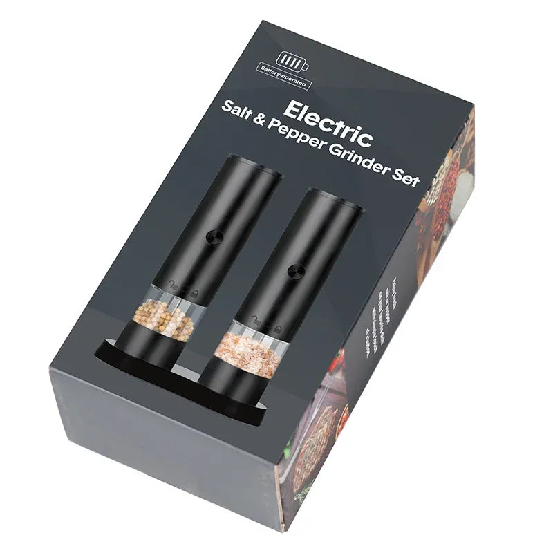 Electric Automatic Salt & Pepper Grinder Set – Season Smarter, Taste Better