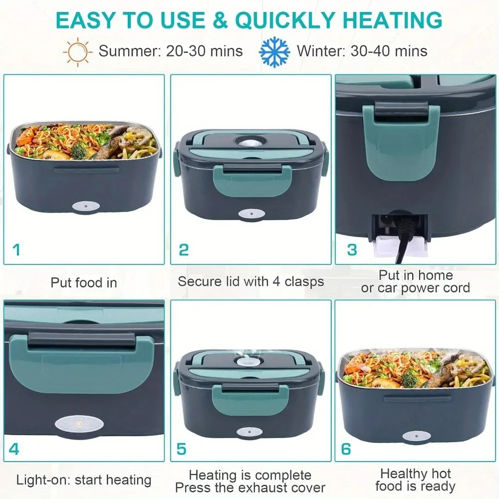 Electric Heated Lunch Box — Hot Meals Anywhere, No Microwave Needed