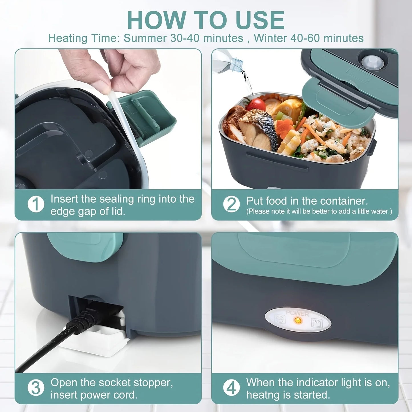 Electric Heated Lunch Box — Hot Meals Anywhere, No Microwave Needed