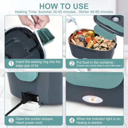 Electric Heated Lunch Box — Hot Meals Anywhere, No Microwave Needed