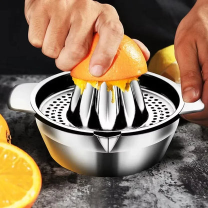 Stainless Steel Citrus Juicer Press — Heavy-Duty Manual Squeezer