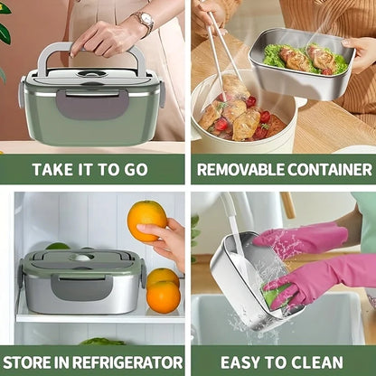 Electric Heated Lunch Box — Hot Meals Anywhere, No Microwave Needed