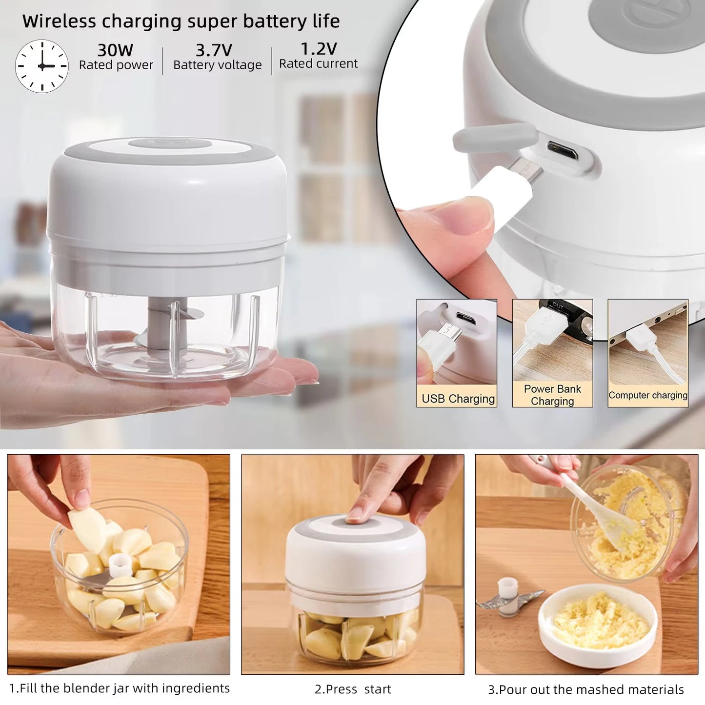 Mini Electric Food Chopper — Compact Kitchen Power