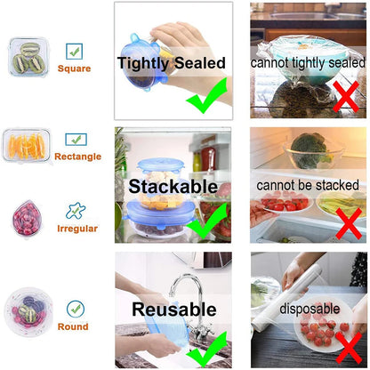 Flexible Lid Cover For Food Wrap