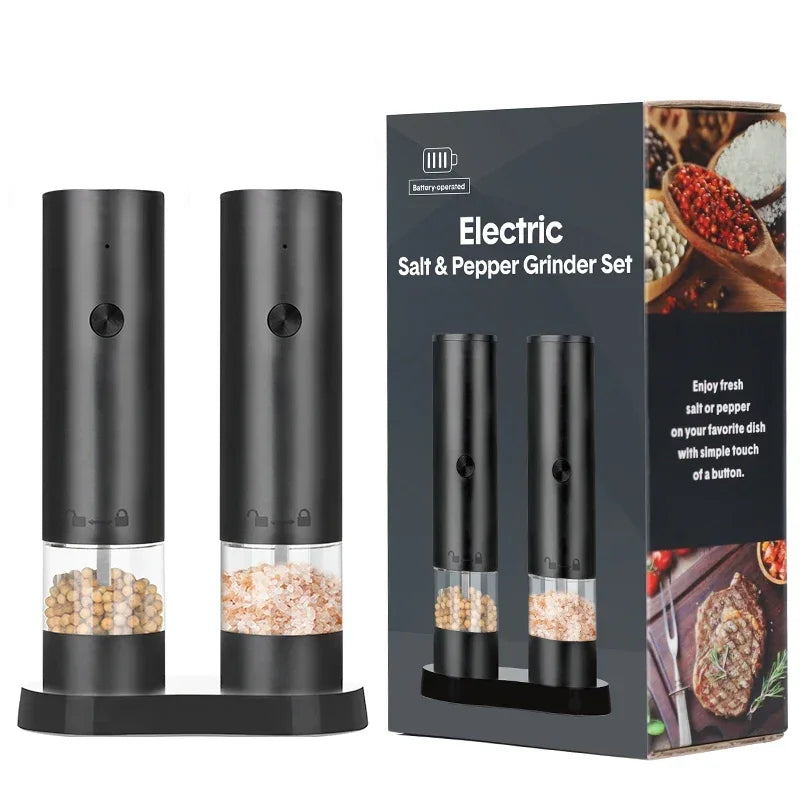 Electric Automatic Salt & Pepper Grinder Set – Season Smarter, Taste Better